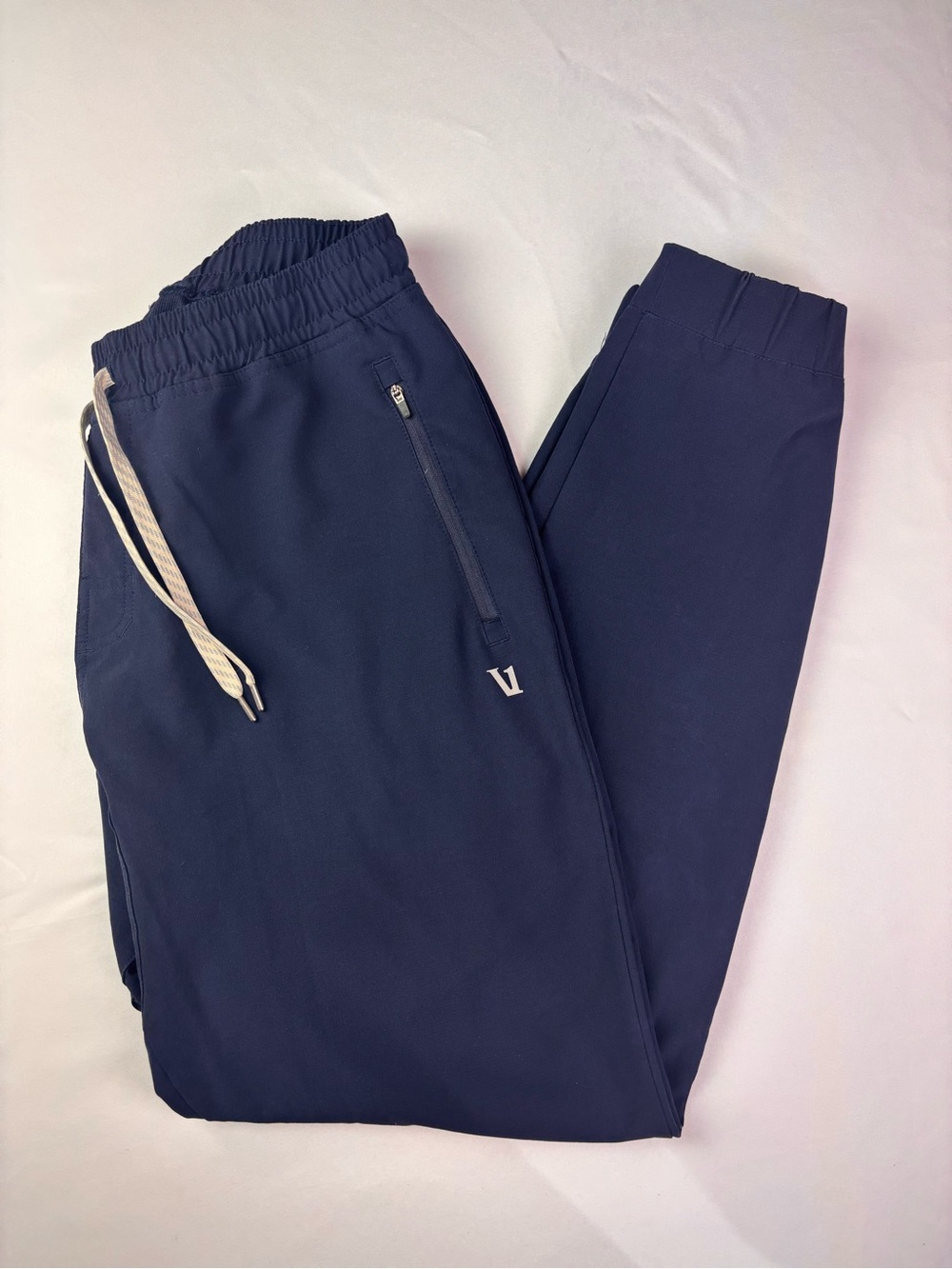 ⁠Vuori Navy Blue Transit Performance Jogger Pants Size Large